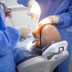 Patient in Greenwood Village getting dental implants