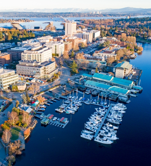 Drone view of Univeristy of Washington