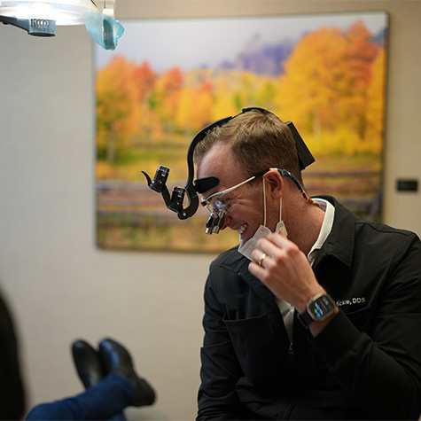 Dentist performing checkup for preventive dentistry in Greenwood Village